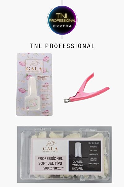 tnl professional Tnl Exxtra Tips Seti Yarım Ay Tips Makası Tips Yapıştırıcı P...