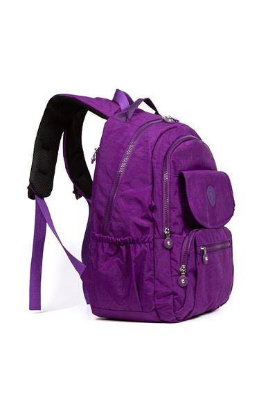 Yerli Baby Crinkle/Clinker Multi-Compartment School And Travel Backpack Waterproof Fabric
