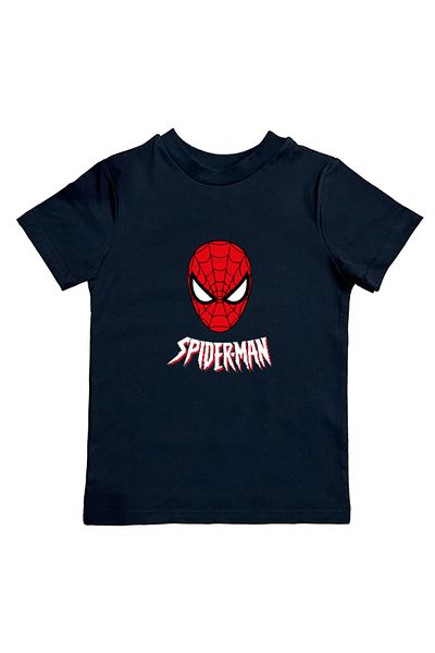 SPIDERMAN лятна детска тениска от памучен пениран плат с щампа на човек паяк