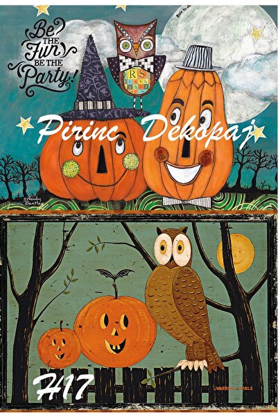 LİNEART Hallowen17 Brass Decopage Paper - 29X42Cm