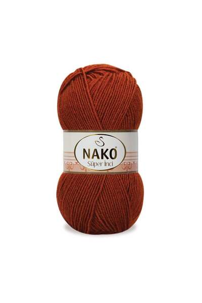 NAKO Süper İnci El Örgü İpi % 25 Yünlü 6679 KIVILCIM