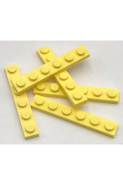 LEGO Moc Custom Accessory Creator Plate 1 X 6 Flat Brick Light Yellow 6 Pieces Will Be Sent
