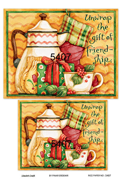 LİNEART ورق ديكوباج نحاسي رقم: 5407 - 29X42 سم