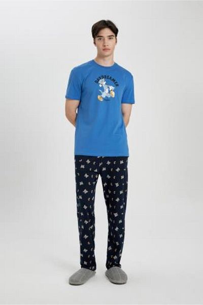 DeFacto Σετ πιτζάμες με κοντό μανίκι Tom &amp; Jerry Regular Fit B8658ax24sp