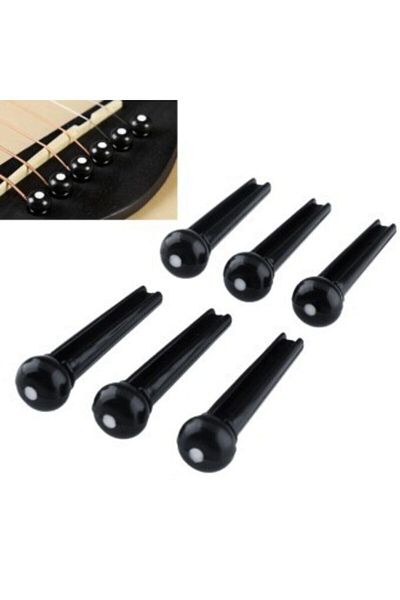 Swing Pn01 Model Black Color Set of 6 Acoustic Guitar Pin-pena Gift