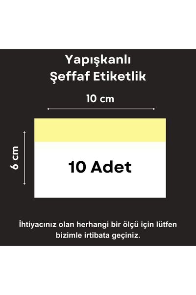 Şeffaf Etiket 10 komada PVC držača za etikete, lepljivi 10x6cm, džep za etike...