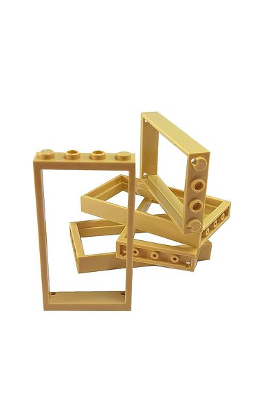 LEGO Accessory Custom Moc Door Corner City Building 1 X 4 X 6 Dark Tan Door 2 Pieces to Send