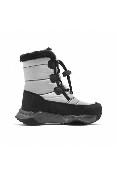 KHIONES Gray Lace-Up Boys' Snow Boots