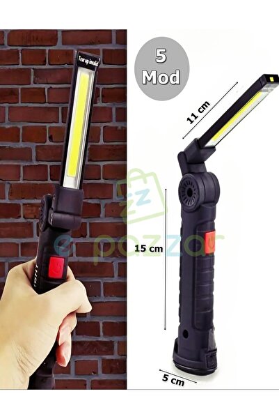 epazzar 5 Mod 360° Açılı Mıknatıslı Profesyonel Kamp Koşu Tamirci Ev Araç El ...