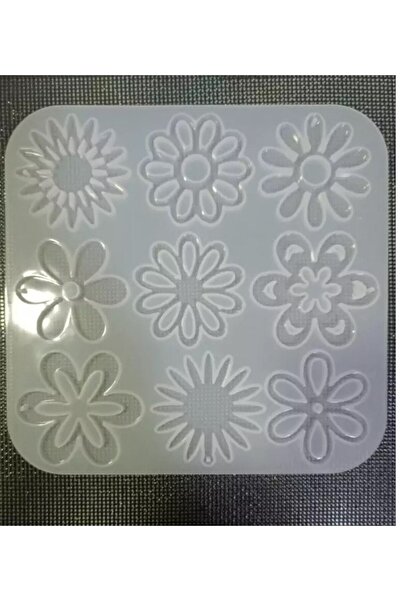 adarya Epoksi Çoklu Papatya Çiçek Takı Ve Anahtarlık Silikon Kalıbı