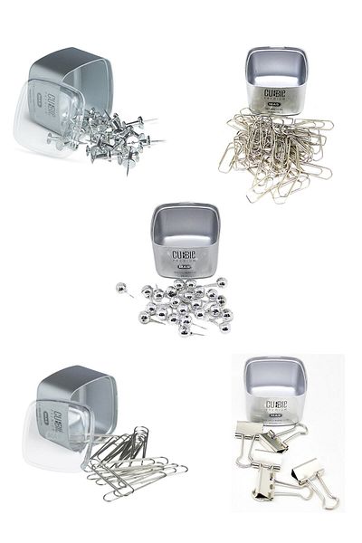 GLANCE Cubbie Premium Silver Paper Clip 50 mm Omega Pincer 19 mm 28 mm Ball Map Nail Standard
