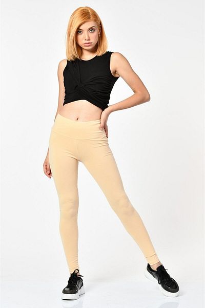 Cotton Candy Colanți Slim Fit - Galben