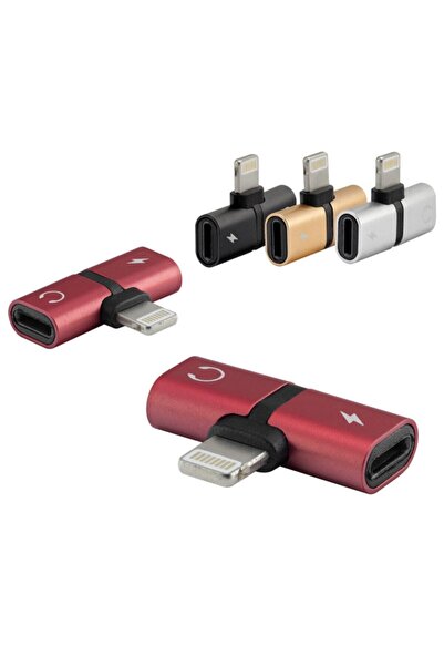 HADRON Iphone Şarj Kulaklık Çoklayıcı Lightning Birleştirici Splitter Çevirici Adaptör Dönüştürücü