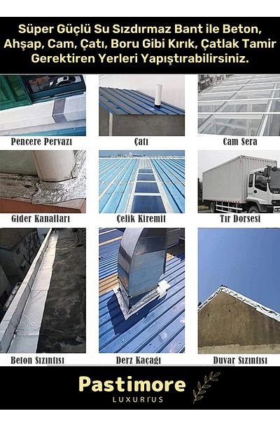 Pastimore Premium Series Multi-Purpose Waterproof Leak Proof Strong Durable Insulation Gray Repair Tape 48 Mm 2x10mt