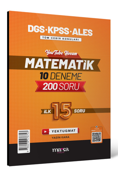 Marka Yayınları 2024 Dgs Kpss Ales Matematik Ilk 15 Soru 10 Deneme Yektugmat