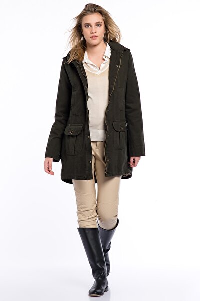 Pitti Women's Dark Khaki Coat 70326