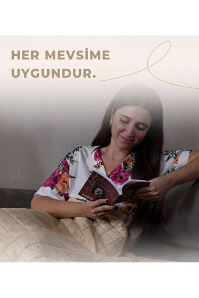 Sinada Ağırlıklı Battaniye/yorgan Selenity Taşlı 10 kg 200*220 Gri %100 Pamuk Uyku Battaniyesi