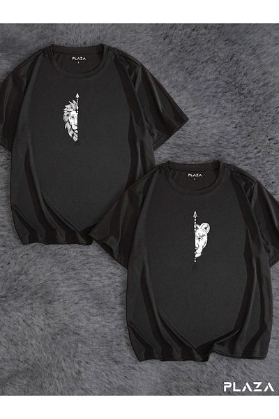 CANDEL Μπλουζάκι Unisex Lions Double Oversize Μπλουζάκι διπλού συνδυασμού