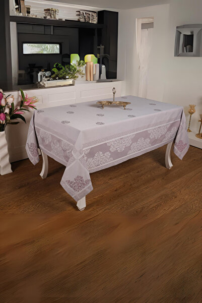 Finezza Τραπεζομάντιλο Βιέννης Πολυτελές Ζακάρ Υφασμάτινο Μωβ Ορθογώνιο 160x2...