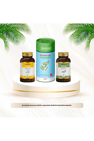 Hekimzade Sindirim Seti - EMHEM 90 KAPSÜL & EMGAS 90 KAPSÜL & Micromer Paket Çay