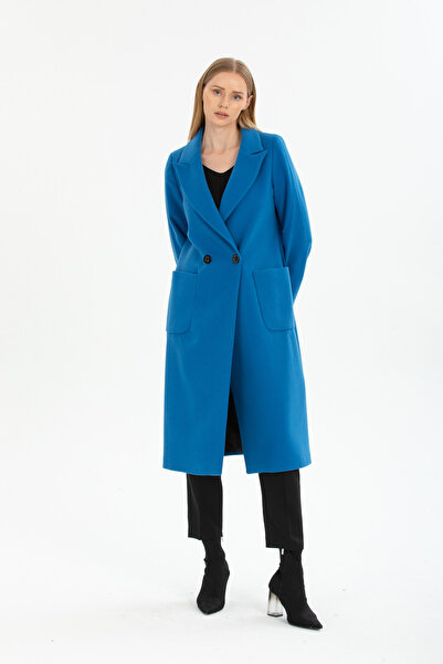 Pitti Women's SAKS Open Stamped Buttoned Coat 70581