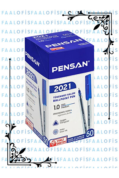 Pensan 2021 Yüksek Kalite Tükenmez Kalem 50 Adet 1 Kutu