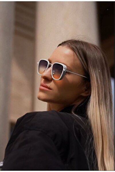 Angel Eyes Women's Sunglasses White Metal Frame Gradient Glasses Ae2008c19