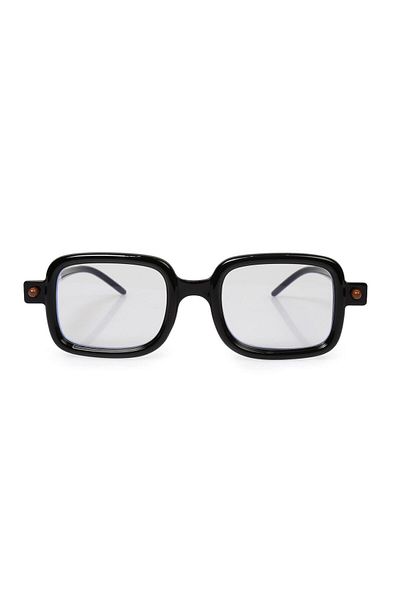 Angel Eyes Women's Sunglasses Rectangular Black White Frame Blue Block Glass