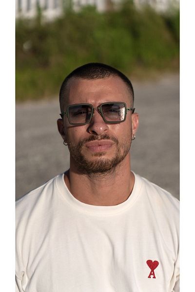 Angel Eyes Unisex Sunglasses with Green Glass and Green Frame Ae2209c3-3