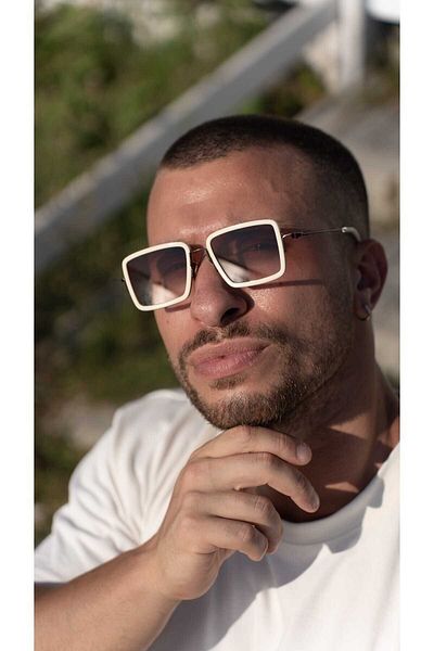 Angel Eyes Unisex Sunglasses with Brown Gradient Lens and White Frame Ae2209c6-6