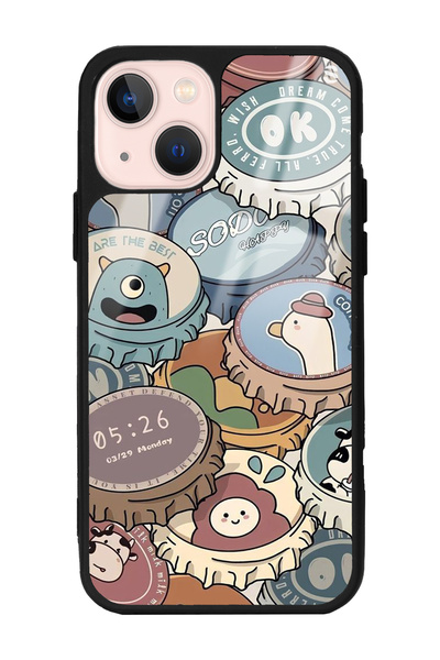 Spoyi iPhone 15 Glossy Phone Case with Crown Cap Design