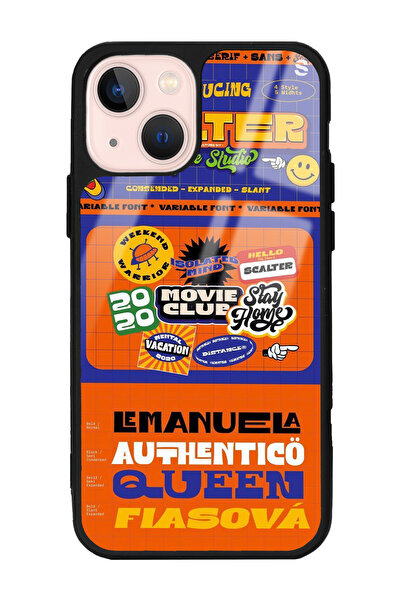 Spoyi iPhone 13 Retro Club Tasarımlı Glossy Telefon Kılıfı