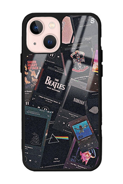 Spoyi iPhone 15 Retro Music Tasarımlı Glossy Telefon Kılıfı