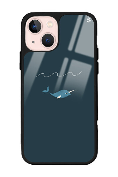 Spoyi iPhone 13 Doodle Fish Tasarımlı Glossy Telefon Kılıfı