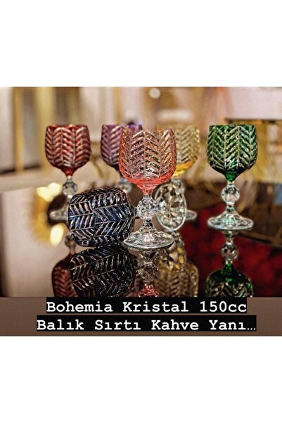 Tomurcukhome Bohemia crystal coffee glass 150 cc 6 pieces