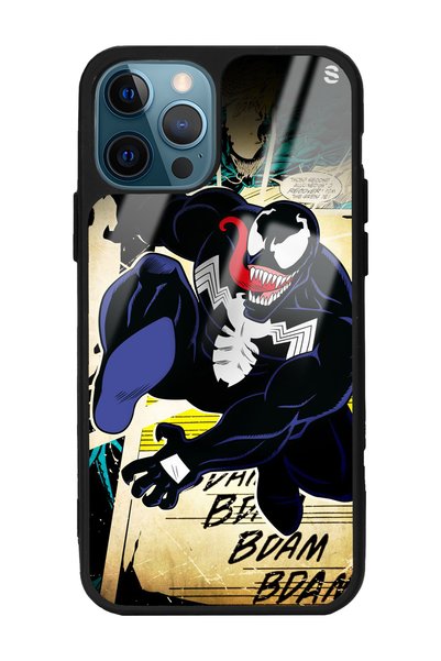 Spoyi حافظة هاتف لامعة بتصميم Venom لهاتف iPhone 15 Pro