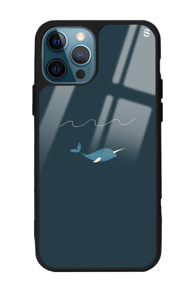 Spoyi حافظة هاتف لامعة بتصميم Doodle Fish لهاتف iPhone 15 Pro Max