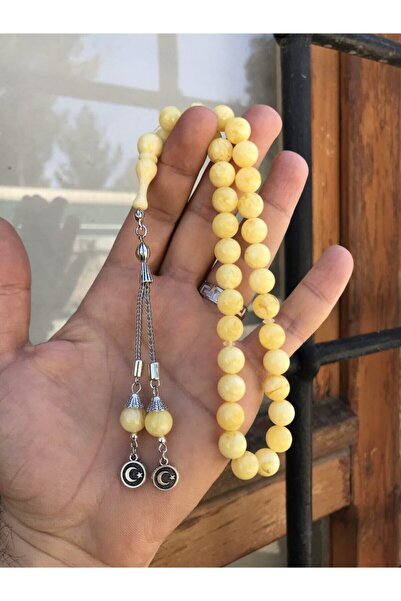 Sultan Telkari Beyrut Damlası Küre Kesim Model Toz Kehribar Tespih