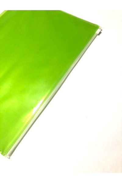 Ticon Zippered Envelope File A4 Green - 12 Pieces