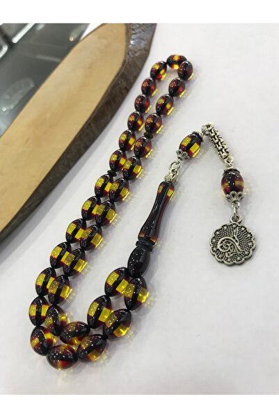 Sultan Telkari Şeffaf Bal Rengi Beyzi Kesim Toz Kehribar Tesbih