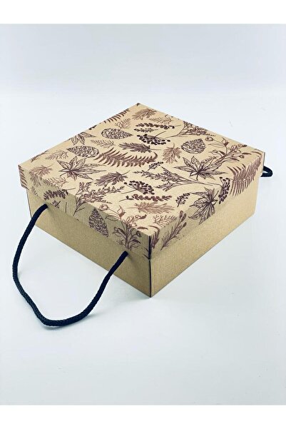 Loner Kutu 23x23x10 Hediyelik Kutu Kraft Kutu Karton Kutu YIlbaşı Kutusu Past...