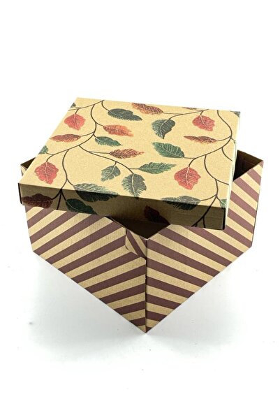 Loner Kutu 23x23x15 Hediyelik Kutu Kraft Kutu Karton Kutu YIlbaşı Kutusu Past...
