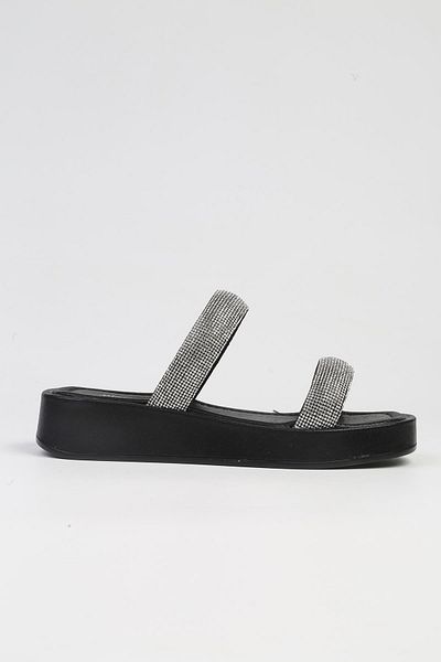 Pierre Cardin ® |   PC-53089- 3950 Μαύρες-Γυναικείες Πέτρινες Παντόφλες