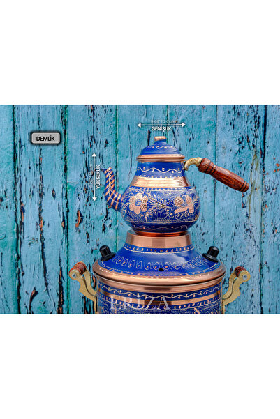 ERİZA 6 Litre 220v Elektrikli Işlemeli Bakır Semaver