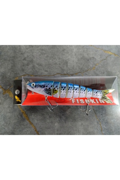 Fish FishKing 13 cm 20 gram 6 Eklemli 3d Görünümlü Rapala Sahte Balık Suni Ye...