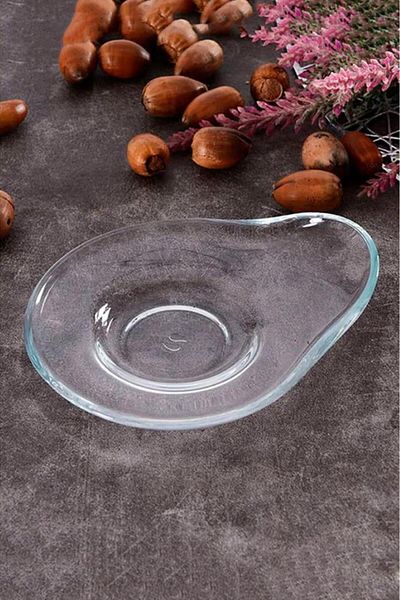 Paşabahçe 54741 Almond Glass 6-Piece Tea Plate Set