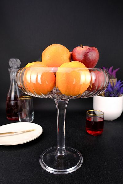 Digithome Linea Glass Salad Serving Bowl Fruit Bowl Serving Bowl 24 Cm - LN.SCN.024.03.000 C1-1-288