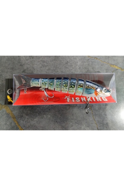 Fish FishKing 13 cm 20 gram 6 Eklemli 3d Görünümlü Rapala Sahte Balık Suni Ye...