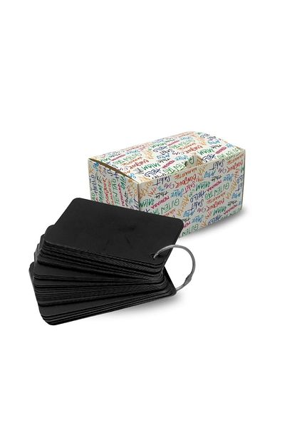 Copyder Black Note Label Note Cards with 50 Sheets Box