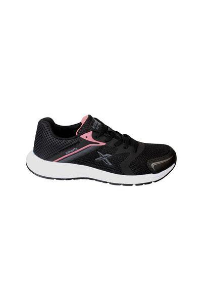Kinetix KINETIX Women's Black White Comfort Sole Lace-up Daily Running Sports Shoes